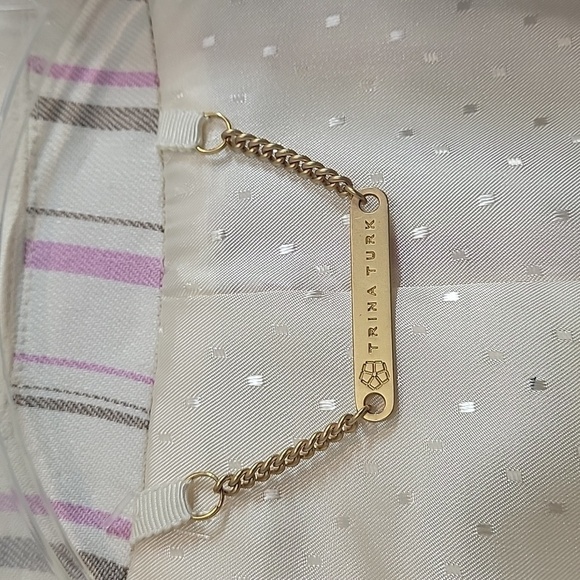 Trina Turk Wexler Stripe Blazer Jacket Linen - Picture 6 of 10